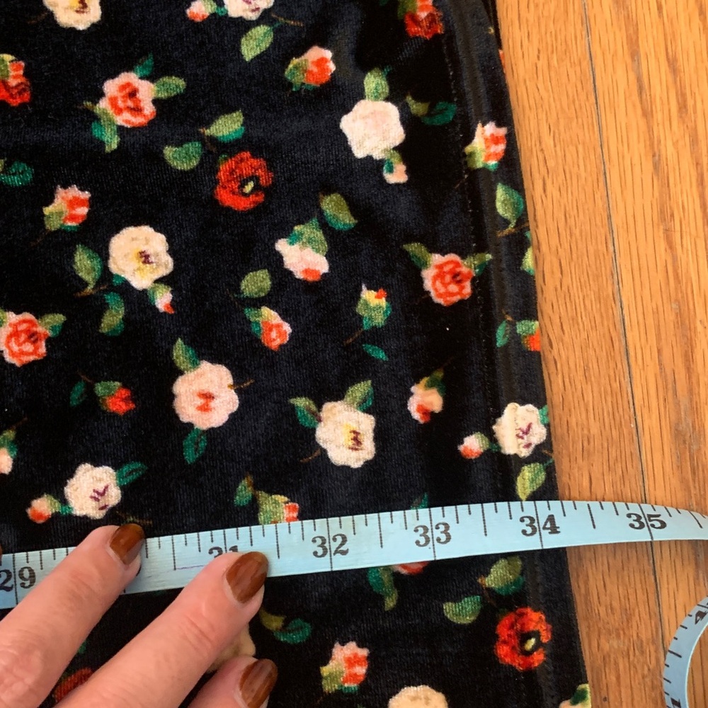 Sézane Black Floral Velvet Mini Dress - Picture 8 of 10